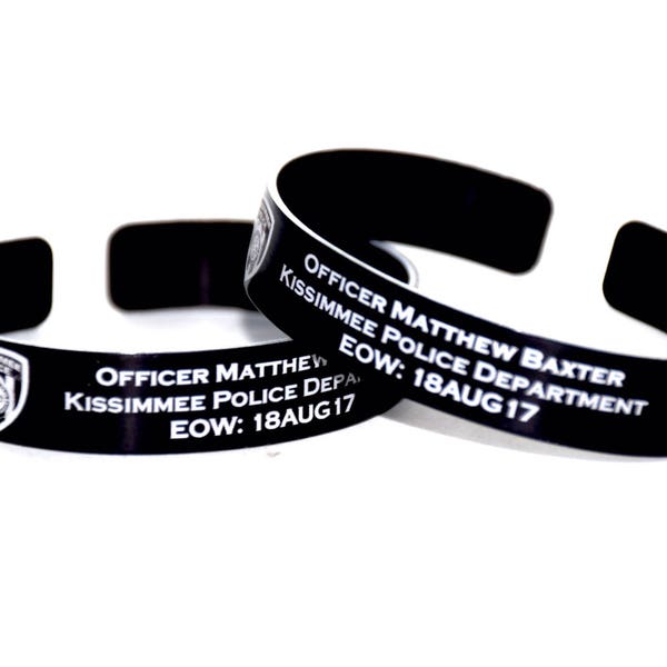 Officer Matthew Baxter Memorial Bracelet.