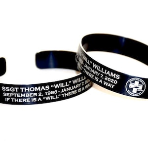 SSgt Thomas “Will” Williams Memorial Bracelet