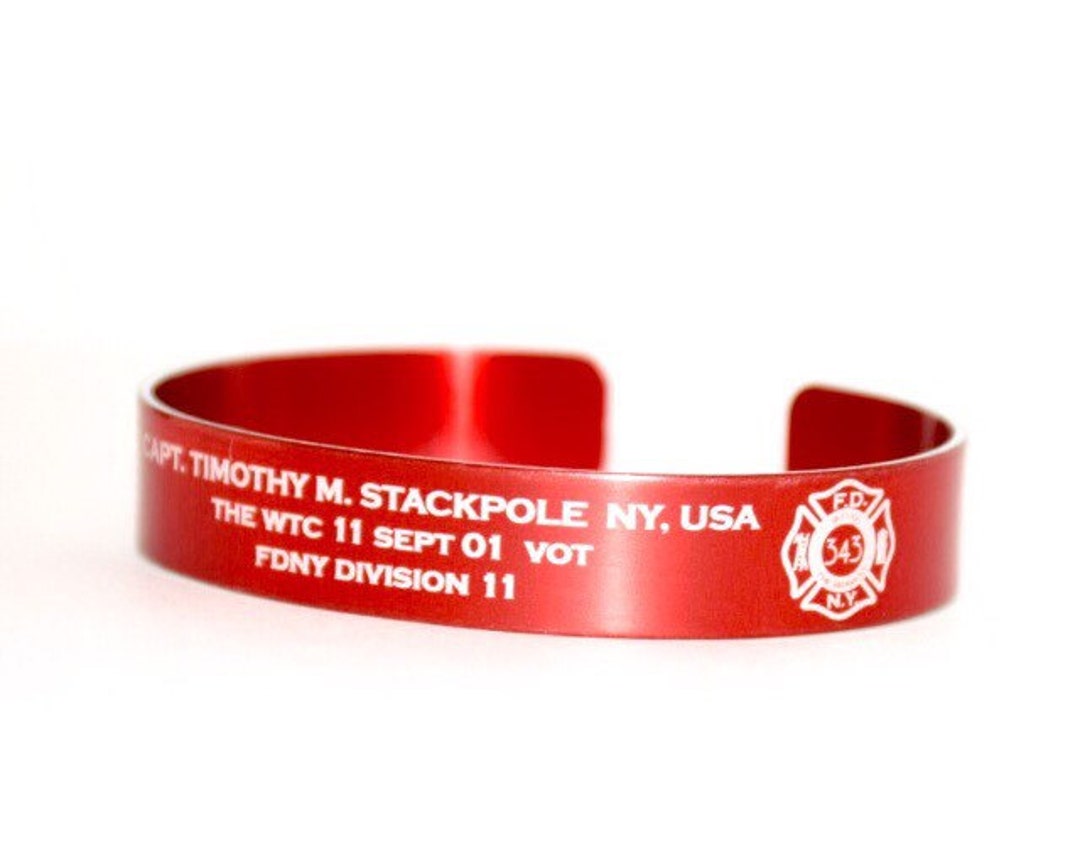 Memorial Fire Fighter / Fire Department Memorial Bracelet / Honor the  Fallen / FD / EMT / in Loving Memory / Memorial Bracelet /last Alarm - Etsy | Edelstahlarmbänder