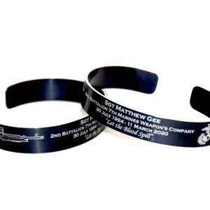 Sgt Matthew Gee Memorial Bracelet