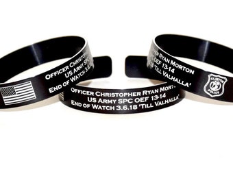 Officer Christopher Ryan Morton Memorial Bracelet / Clinton Police Deptartment