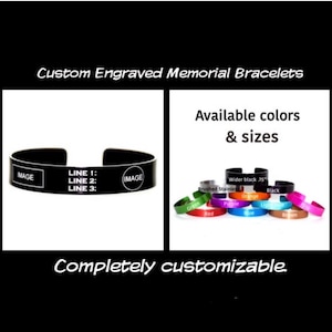 Memorial Bracelet, Engraved Military Band, Fallen Officer, Military Bracelets, KIA Bracelet, End of Watch, IGY6, Bereavement gift, Tribute