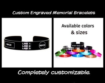 Memorial Bracelet / Engraved Military Band / Fallen Officer / Military Bracelets / KIA Bracelet / End of Watch / IGY6 / Hereo Bracelet