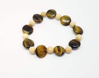 Beaded bracelet,tigers eye, gemstone bracelet, handcrafted bracelet, crystal bracelet,