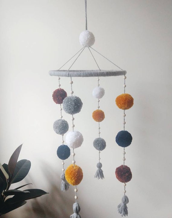 pom pom crib mobile