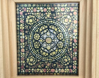 Miniatura de casa de muñecas - Vitral estilo Tiffany Pebbles - Calcomanía para ventana