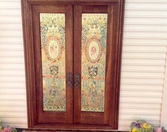 Dollhouse Miniature - Number 9 Stained Glass French Door Decals