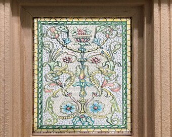 Dollhouse Miniature - Belcher Style Stained Glass - Window Decal