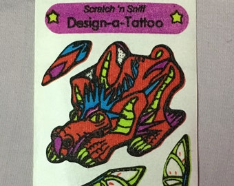 Vintage Sandylion Fuzzy Dragon Design a Tattoo Stickers