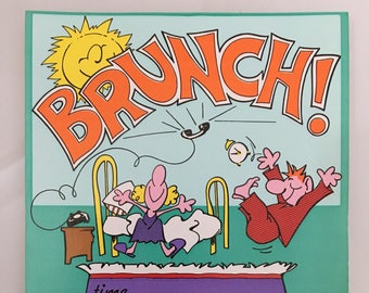 Vintage Rare Sandylion Brunch Party Invitation Sticker Maxi