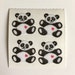 RESERVED Vintage Sandylion Fuzzy Panda Bear Stickers