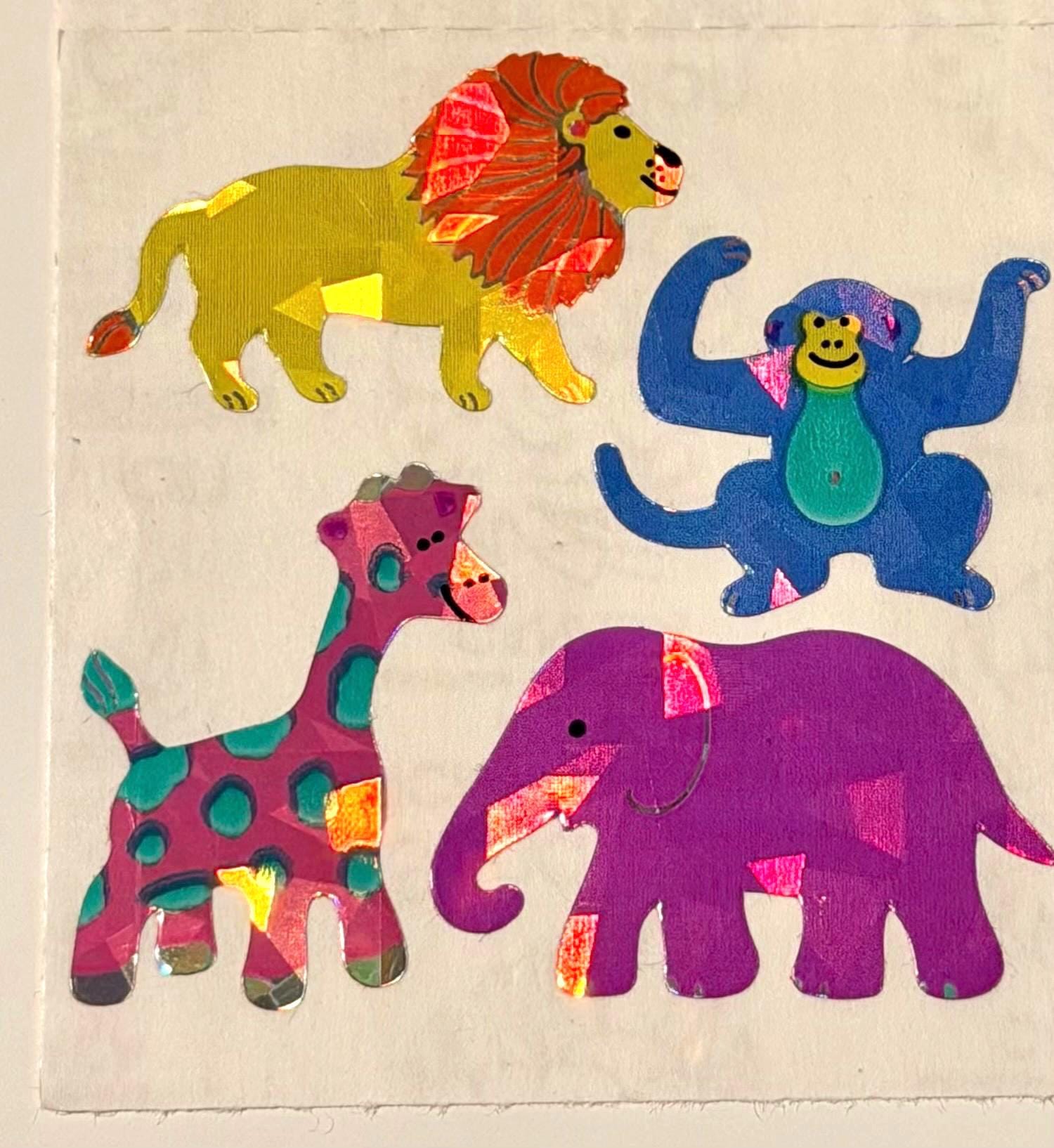 未開封 サンディライオン SANDYLION ステッカー アニマル animal Vintage Rare Sandylion Prismatic Elephant Giraffe Monkey Lion