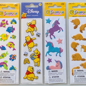 Vintage Rare Sandylion Fuzzy Stickers