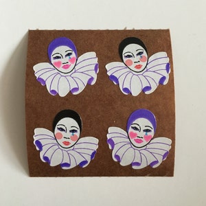 Vintage Rare Sandylion Pierrot Clown Stickers