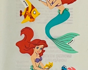 Vintage Rare Sandylion Disney The little Mermaid, Ariel Stickers