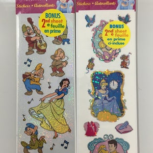 Vintage Sandylion Dinsey Princess Stickers. Cinderella, Schneewittchen, Prinzessin, Disney Stickers. In Original verpackung