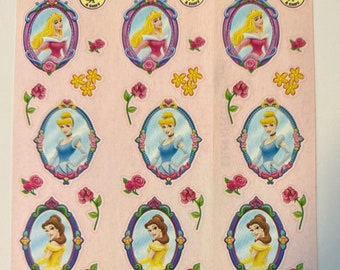 Vintage raro Sandylion Scratch N Sniff princesa pegatinas