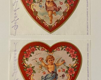 Vintage Rare The Gifted Line Cupid Hearts Aufkleber