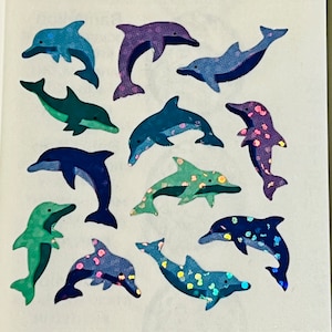 Vintage Sandylion Prisma Delphin Aufkleber