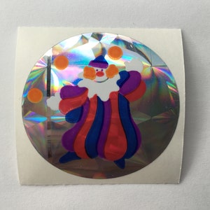 Vintage Rare Sandylion Mini Bailando Arco Iris Payaso Pegatina