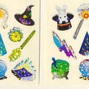 Vintage Rare Sandylion Magic Magician Rabbit Hat Stickers