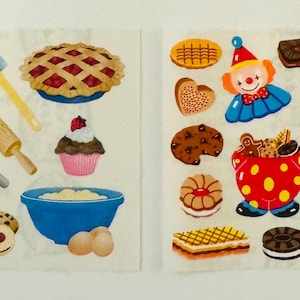 Vintage Rare Sandylion Baking Gingerbread,Pie, Cookie Stickers