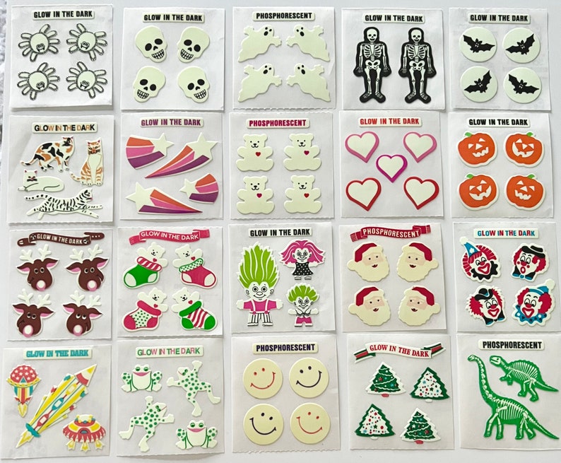 Vintage Rare Sandylion Glow In the Dark stickers. You choose.