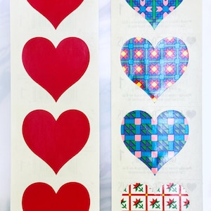 Vintage Rare Mrs. Grossman Heart Sticker Strips.