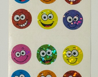 Vintage Rare Sandylion Smiley Face Stickers