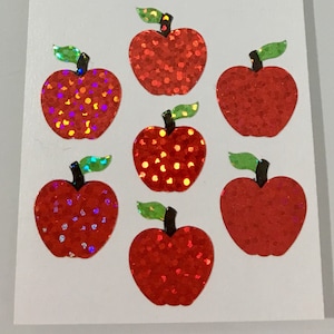 Vintage Rare Sandylion Prism Apple Sticker Strip.