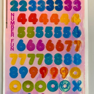 Vintage Rare Sandylion Number Maxi Stickers