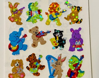 バレエダンス動物ヴィンテージサンディライオングリッターステッカー