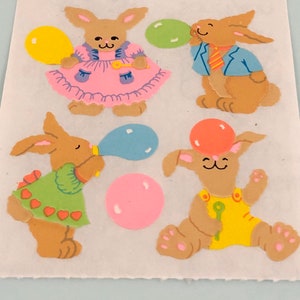 Vintage seltene Sandylion-Häschen-Kaninchen-Party Aufkleber