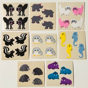 Vintage Rare Sandylion Fuzzy Stickers