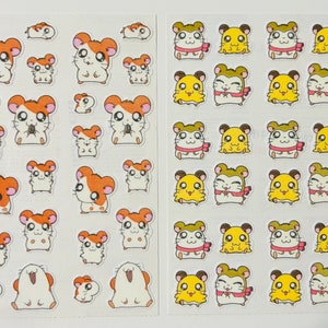 Vintage Rare Sandylion Fuzzy Hamtaro Sticker Sheets