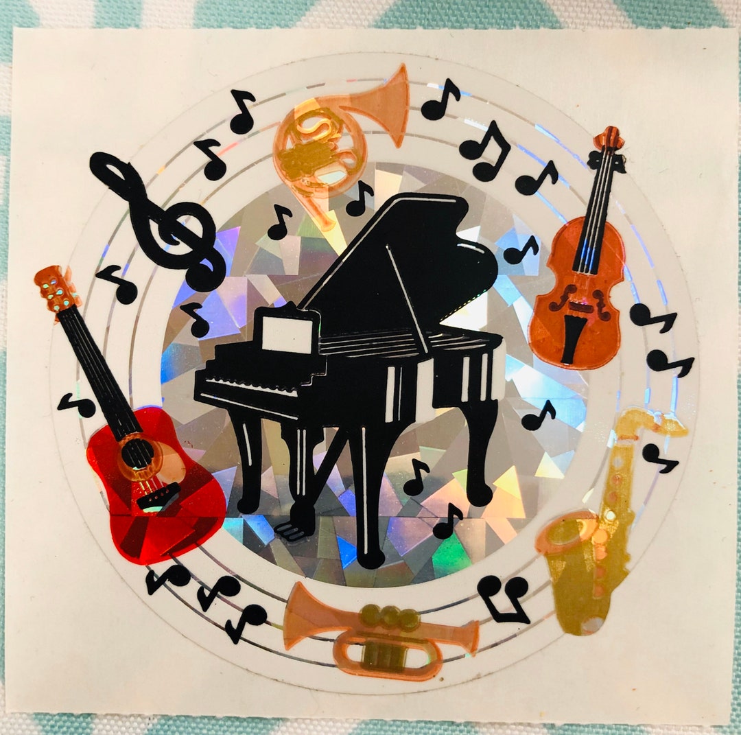 Vintage Sandylion Musical, Guitar, Rock Band Instrument Stickers - Etsy