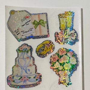 Vintage Rare Sandylion  Wedding Flower Cake  Stickers