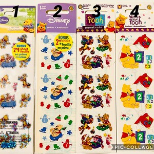 Vintage Rare Sandylion Winnie The Pooh Pegatinas. En embalaje original.