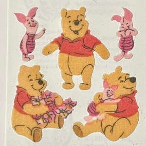 Pegatinas vintage raras Sandylion Fuzzy Winnie The Pooh Disney