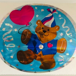 Vintage Rare Sandylion Party Prismatic Bear Sticker
