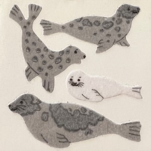 Sandylion Vintage Rare Fuzzy Seal Stickers - Etsy