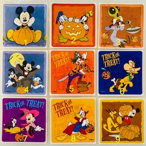 Vintage Rare Sandylion Mickey, Goofy, Donald Duck, Minnie Stickers