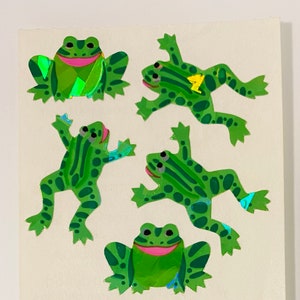 Vintage Rare Sandylion Prismatic Frog Stickers