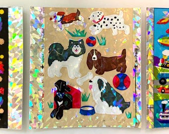 Vintage Rare Sandylion Prismatic Trolls, Dogs, Travel Maxi