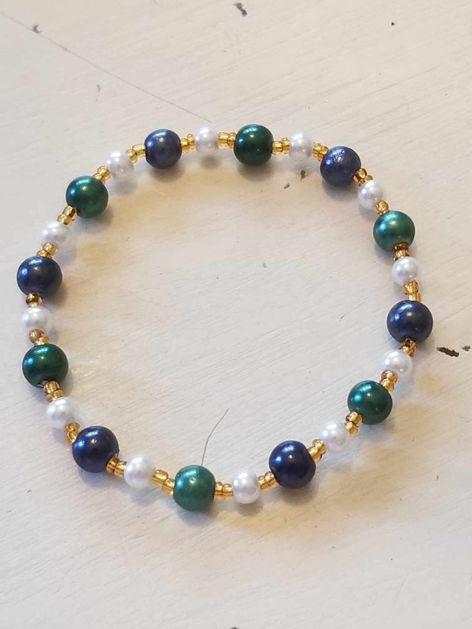 Blue and Green Bracelet Etsy
