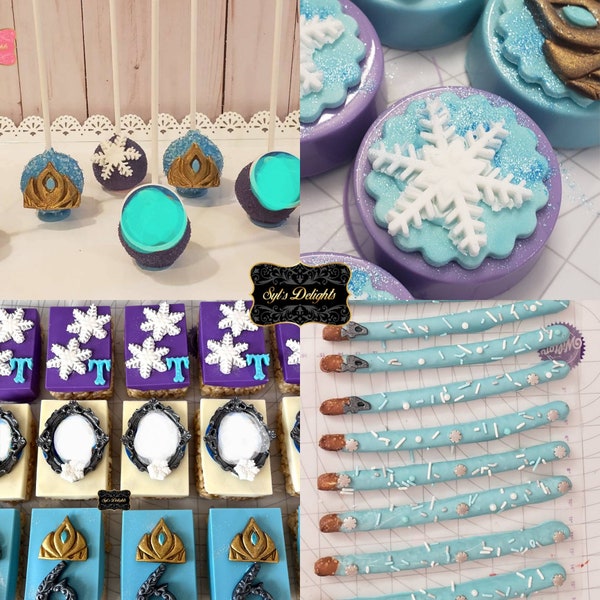 Frozen party package. Frozen birthday sweet table. Frozen cakepops. Frozen cookies. Frozen party. Elsa and Anna party