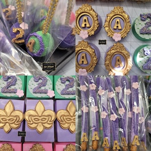 Princess and the Frog party package. Princess and the frog  goodie party favors. Princess and the frog dessert table