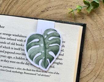 Monstera Leaf Magnetic Bookmark | Plant Lover Stationery