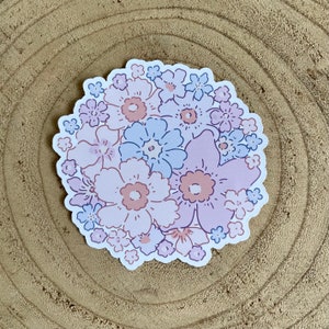 Pastell Blumen Sträußchen Sticker Bild 5