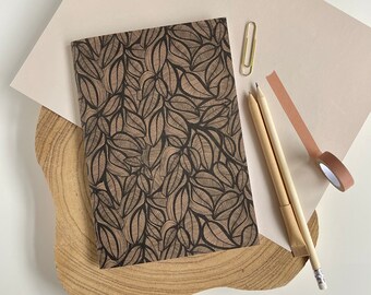 Carnet Kraft feuille botanique | 14 x 20 cm